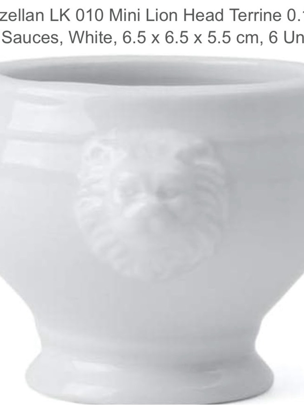 Classic White Porcelain Lion Head Sauce Cup - Premium Dining Accent